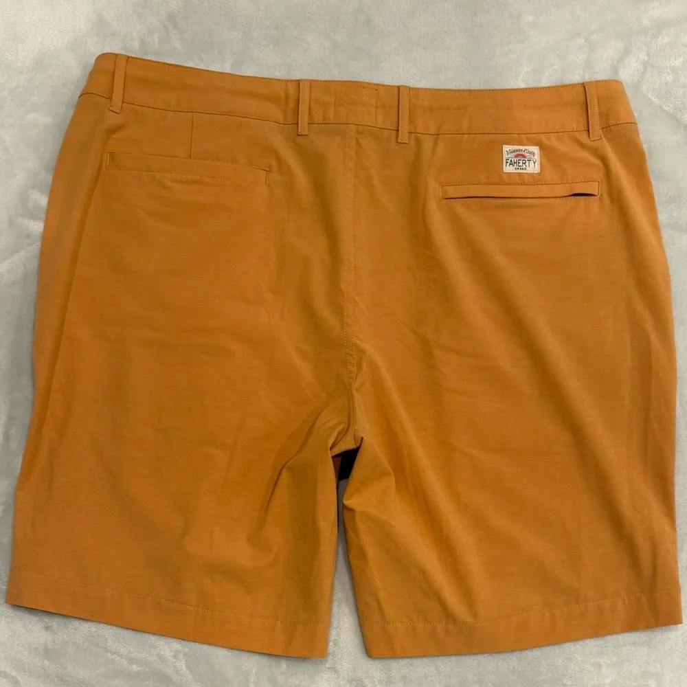 Faherty Lot of 2 All Day Shorts Sz 40 7” inseam NWOT Burnt Red & Sunset Orange